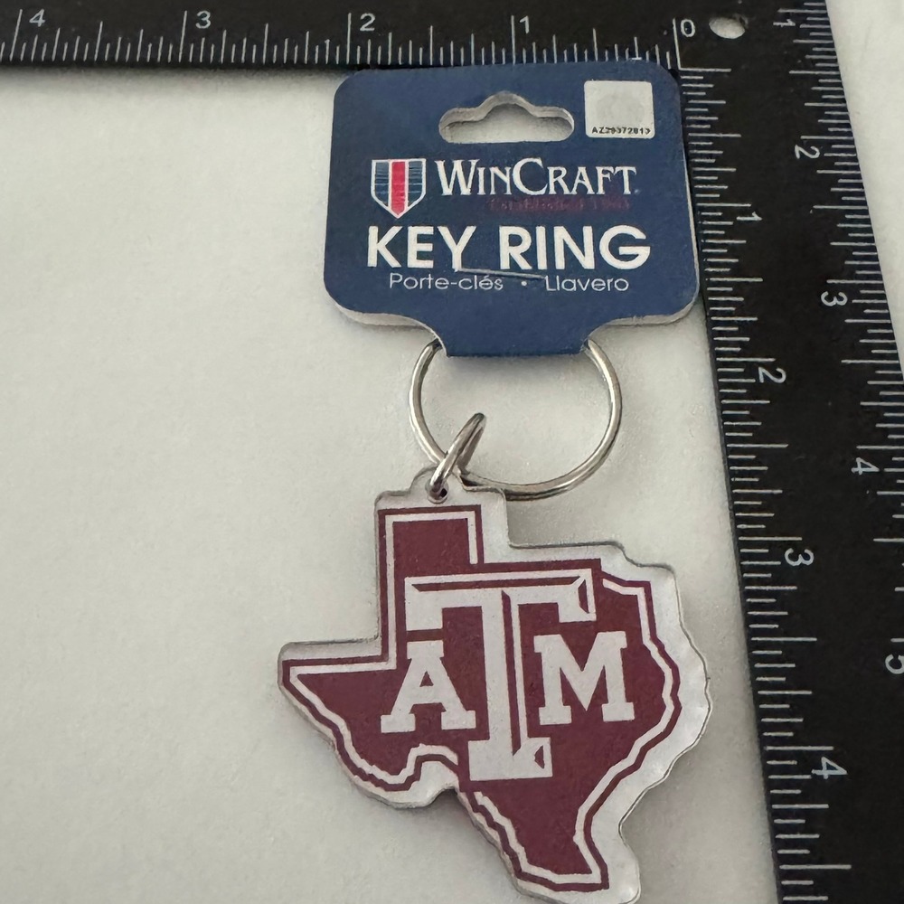 WinCraft Texas‎ A&M Aggies State Outline Keychain Key Ring NCAA